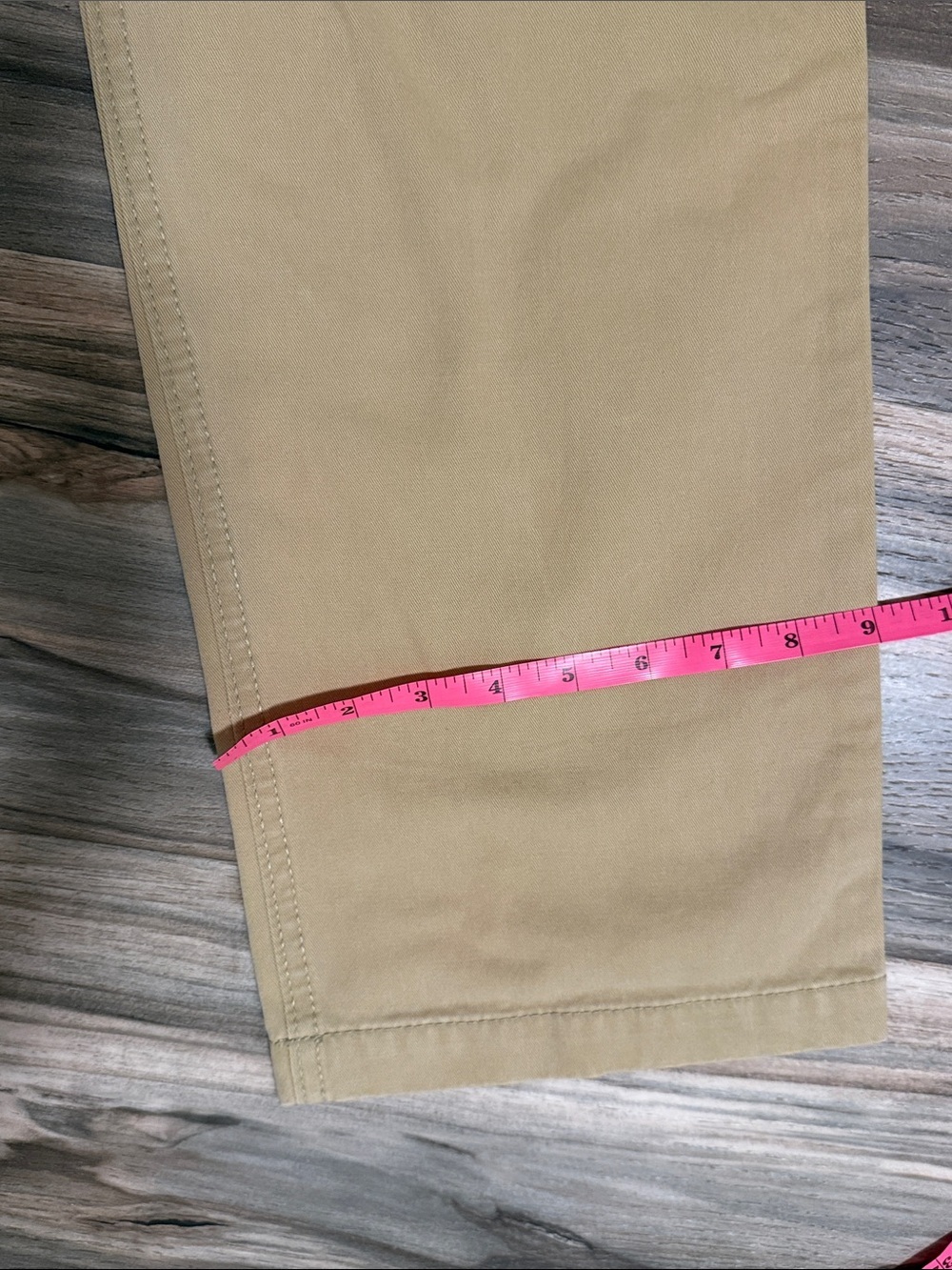 American Eagle Relaxed Straight Chino Pants Mens 34x34 Khaki Tan Cotton NWT - Picture 7 of 8